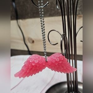 Rearview Mirror Wing Charms. RedCustom Made